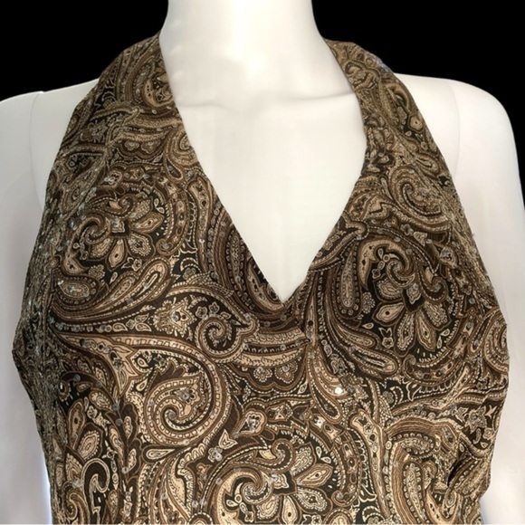 ANN TAYLOR PETITES 100% Silk Halter Blouse Size 6P - Picture 3 of 3